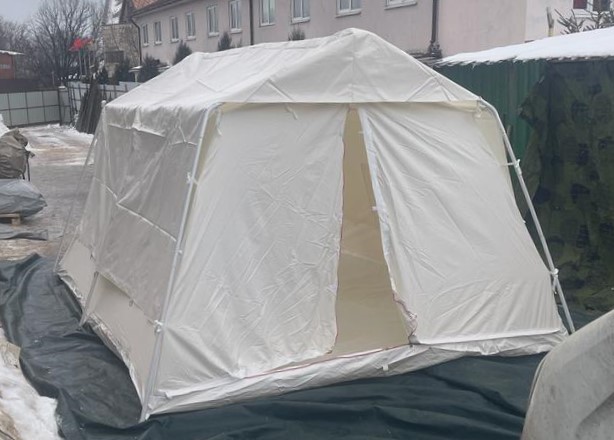 Палатка Гарнизон-7 белого цвета с полом